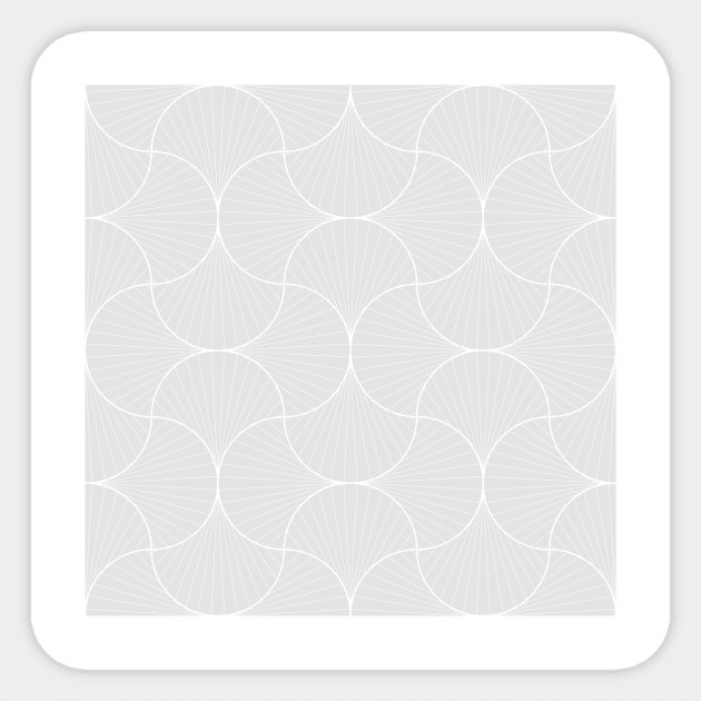 Light Gray Vintage Geometric Scales Sticker by Carolina Díaz